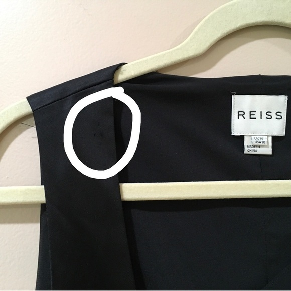 Reiss sheath dress asymmetrical black - Picture 7 of 8